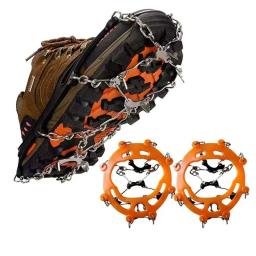 Inverno ao ar livre caminhadas escalada neve picos crampons chuteiras garras de corrente apertos botas capa pinça de gelo pico para sapatos anti deslizamento - Image 1