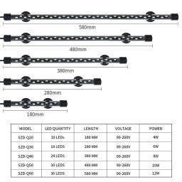 Luz do aquário à prova dwaterproof água led tanque de peixes luz subaquática clipe lâmpada aquários decoração iluminação planta lâmpada 58cm 220v 110v plugue da ue - Image 4