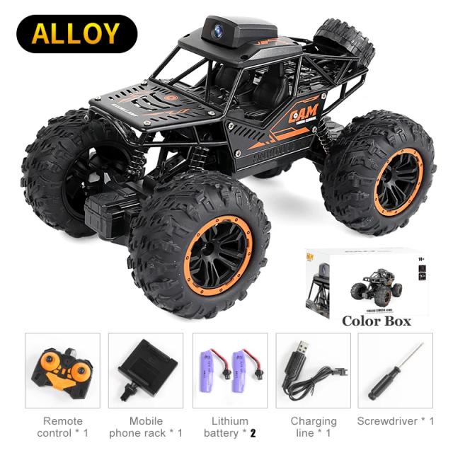 Carro RC Dublê 1:18 Câmera HD FPV WiFi 2.4G SUV Escalada