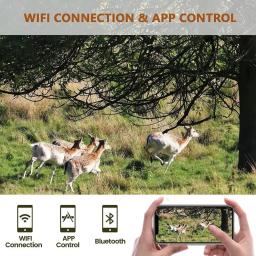 Liveshow-4K Câmera WiFi, 36MP, Vídeo, Caça, Visão Noturna, Aplicativos gratuitos, 120 Ângulo de detecção, 0.2s Gatilho Rápido, IP66, Câmera à prova d'água - Image 2
