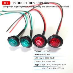 Impermeável LED Barco Navegação Luz, Sailing Signal Lâmpada, Marine Yacht Luz de advertência, Azul, Vermelho, Verde, Branco, Amarelo, 12V, 24V, 5Pcs - Image 2