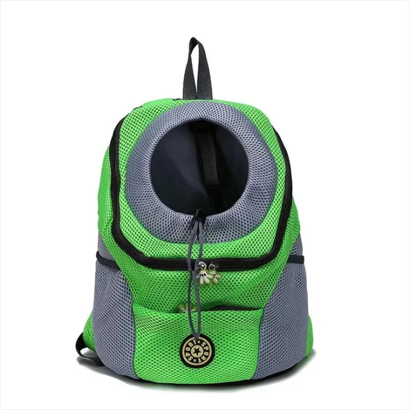 Mochila de viagem portátil dupla, Bolsa transportadora do cão de estimação ao ar livre, Saco dianteiro do cão, Nova mochila de malha - Image 1