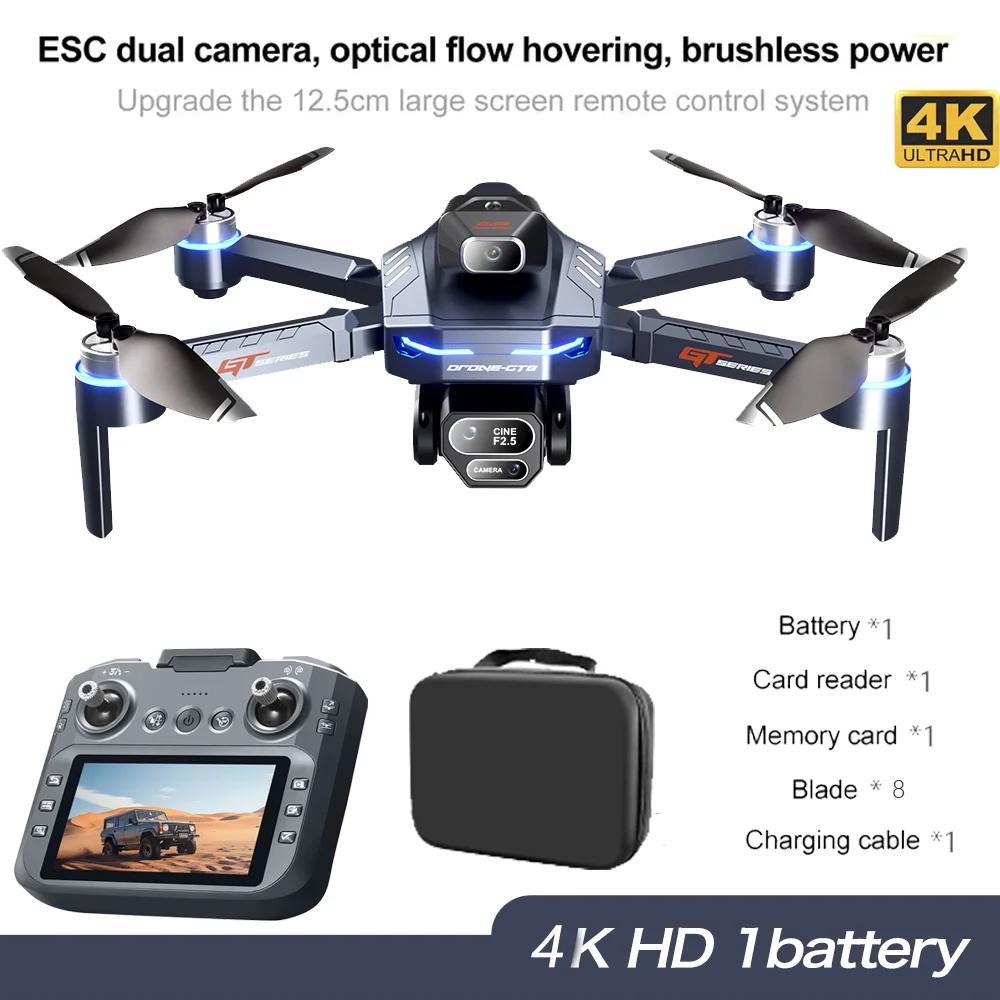 Drones GT8 com GPS 8K HD Câmeras Duplas 180 °   Motores sem escova ajustáveis 5G WiFi FPV para evitar obstáculos dobráveis Quadcopter presentes - Image 1