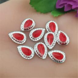 Faça você mesmo 40 peças mix 10mm * 14mm resina formato gota parte traseira lisa strass decoração de casamento - Image 5