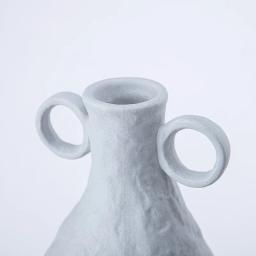 Nórdico Wabi-Sabi Estilo Imitação Pedra Textura Textura, Vaso Cerâmico Preto e Branco, Moderno Simples Decoração para Casa Ornamentos - Image 2