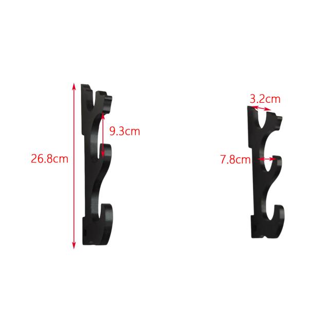 Suporte de Parede para Espadas Samurais, Estante Decorativa Multifuncional com 3 Camadas