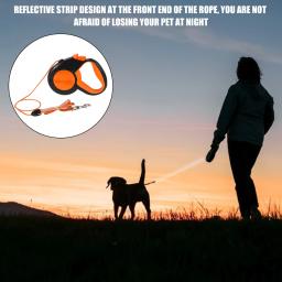 Chumbo de cão retrátil resistente, trela para animais de estimação com fita reflexiva forte, alça antiderrapante, cães pequenos médios e grandes, 8m - Image 6