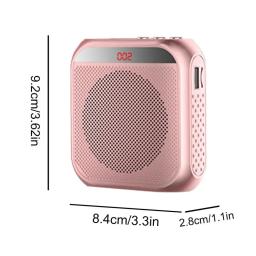Mini alto-falante recarregável com microfone 8W amplificador de voz, megafone, alto-falante, portátil, apto para professor, guia turístico, reunião - Image 6