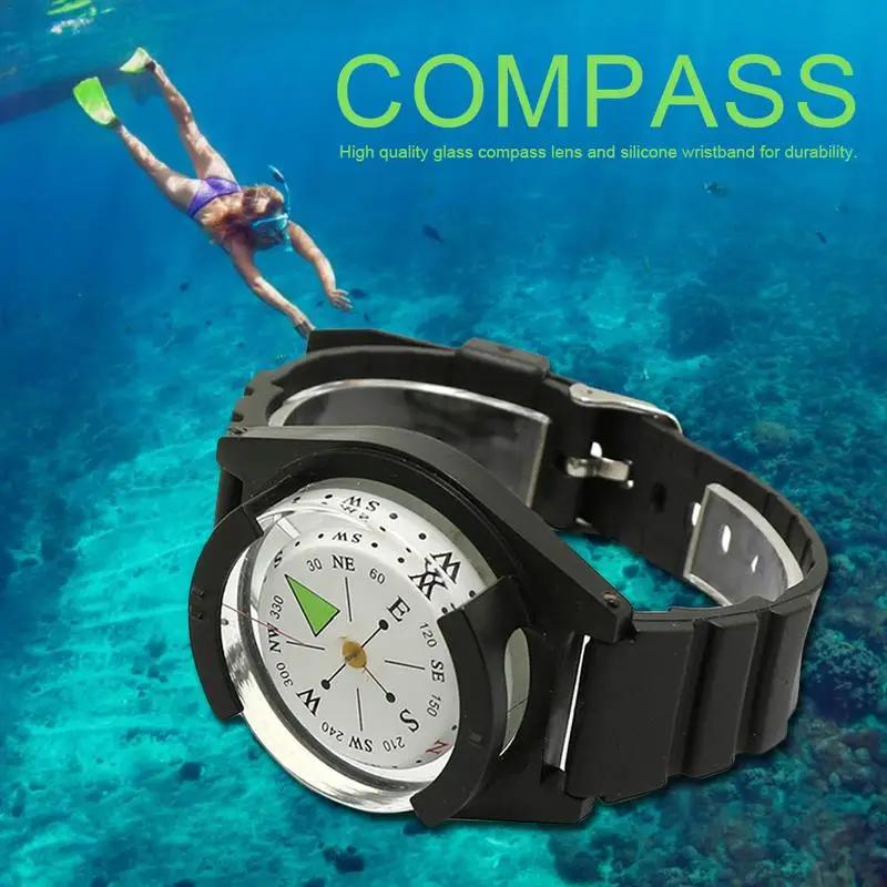 Bússola de pulso à prova dwaterproof água para caminhadas ao ar livre acampamento mergulho alta precisão profissional pulso mergulho bússola 50 m/164ft - Image 1