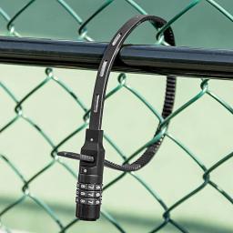 Skate tie lock três dígitos combinação anti-roubo ajustável bicicleta código de cabo bloqueio de segurança da bicicleta para andar - Image 1