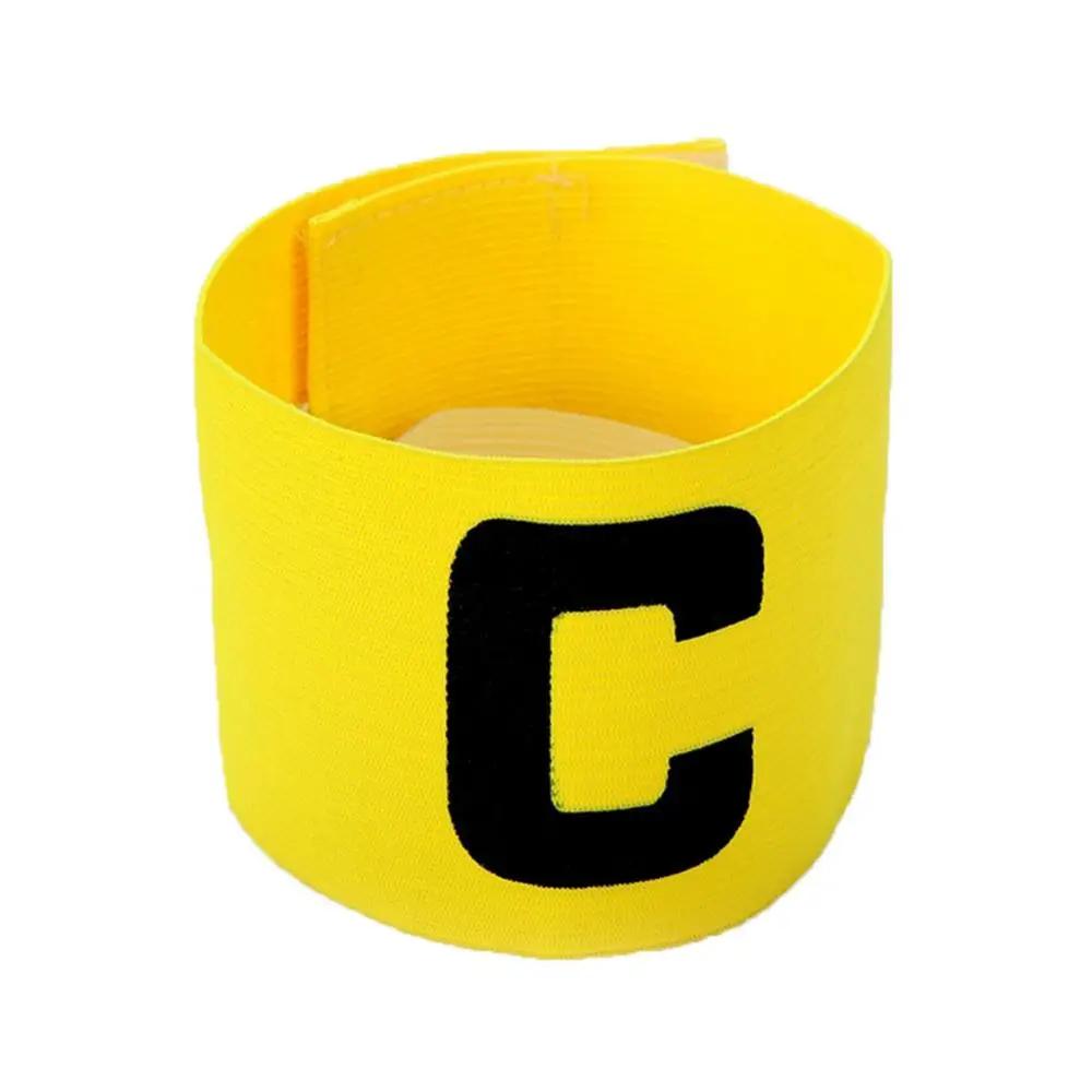 Capitão C Mark Braçadeira com adesivo elástico, Braçadeiras ajustáveis para futebol e basquete - Image 1