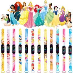 Disney princesa congelada figura elsa crianças relógios digitais dos desenhos animados led toque à prova dwaterproof água eletrônico crianças relógio presentes de aniversário brinquedos - Image 1