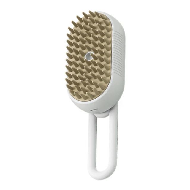 Pente elétrico para grooming de cães e gatos com spray de água e escova de silicone para banho e depilação macia
