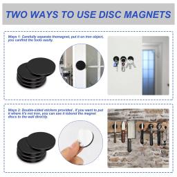 Forte disco de neodímio ímãs, Adesivo dupla face para artesanato, Poderoso ímãs de terras raras, Heavy Duty, Preto - Image 3