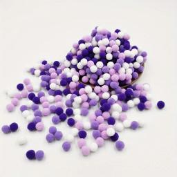 Pequenas bolas fofas para artesanato DIY, pompons coloridos, cores misturadas, decoração de casa, 1 pacote, 10g - Image 5