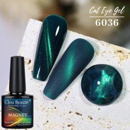 Clou Beaute Vermelho Verde Glitter Olho de Gato Unhas Gel Magnético Esmalte Semi Permanente Soak Off UV LED Verniz para Manicure - Image 5