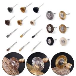 18pc escova de bronze roda de fio de aço para limpeza de metal polimento ferramenta de remoção de ferrugem 2.35 lidar com escova de fio de moagem elétrica polonês - Image 5