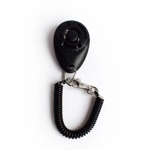 Clicker Portátil para Treinamento de Pets com Pulseira Ajustável e Som para Cães e Gatos