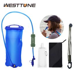 Outdoor Survival Water Filter Straw with Gravity Water Bag Purificador de água portátil Sistema de filtragem de água Acessórios de emergência - Image 1