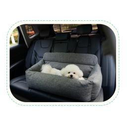 Assento dobrável para animais de estimação, Transportadora para gatos e cães, Assento de reforço macio, Segurança para cachorro, Acessórios para viagem de carro, Transporte para cães pequenos - Image 3