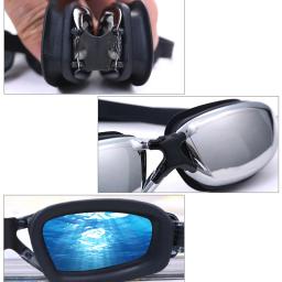 Óculos de natação anti-nevoeiro profissionais para homens e mulheres, impermeável, ajustável, silicone, lente de proteção UV, presentes para adultos - Image 5