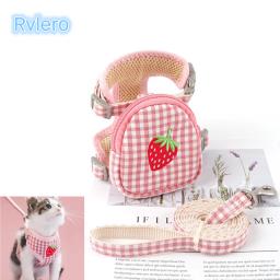 Cat arnês com mochila, evitar quebrar livre, alça de peito respirável, corda de tração, peluche, mini cão, andando Pet fornecimentos - Image 1