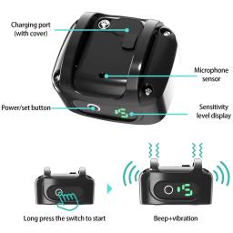 Nova coleira antilatido para cães de estimação pequenos Dispositivo antilatido para cães inteligentes Bipe/vibração IP67 para suprimentos de treinamento para animais de estimação pequenos - Image 3
