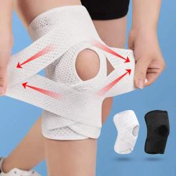 Joelheiras Elásticas Pressurizadas para Homens e Mulheres, Joelheira Esportiva, Protetor De Artrite Articulações, Equipamento De Fitness, Protetor De Cinta De Voleibol, 1Pc - Image 1