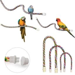 Multi-Color Parrot Standing Toy, corda tecida, brinquedo Chew Papagaio, Bendable Pet Parrot, em pé Poleiros - Image 1