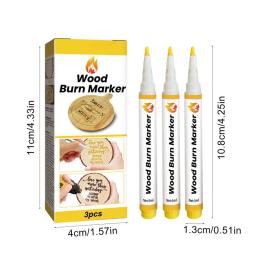 Kit Marcador De Caneta Queimando Madeira Segura, Marcadores Inovadores DIY, Artesanato Artesanato, 3Pcs, 5ml - Image 6