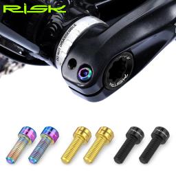 Risco 2 pc/set m6 * 18mm parafusos de fixação do braço da manivela mountain road bicicleta roda dentada braço parafusos fixos liga titânio acessórios parafuso da bicicleta - Image 1