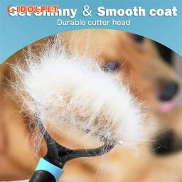 Profissional Pet Deshedding Escova, Dematting Pente Do Cão, Ancinho De Gato, Puppy Grooming Ferramentas, subpêlo, derramamento, voando Cabelo, 2 Lados - Image 4