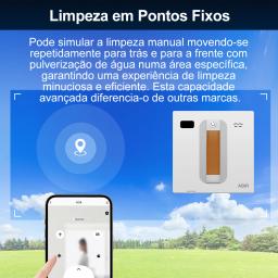 Robô Lavador de Janelas ABIR WD8, Pulverização de Água Dupla, Memória Inteligente, Sucção a Vácuo de Alta Potência, Sensor a Laser, Robô de Limpeza de Vidros Domésticos, Controle por APP - Image 5