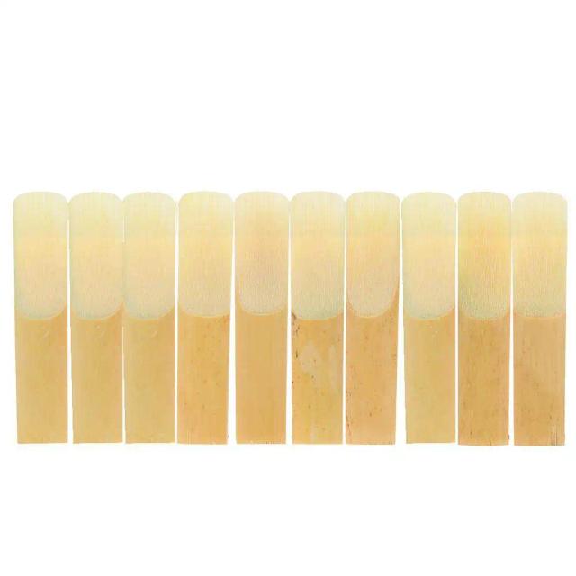 Palhetas de Bambu Ammoon para Saxofone Alto Eb - Acessórios 2.5 e 3.0, Pacote com 10 Unidades