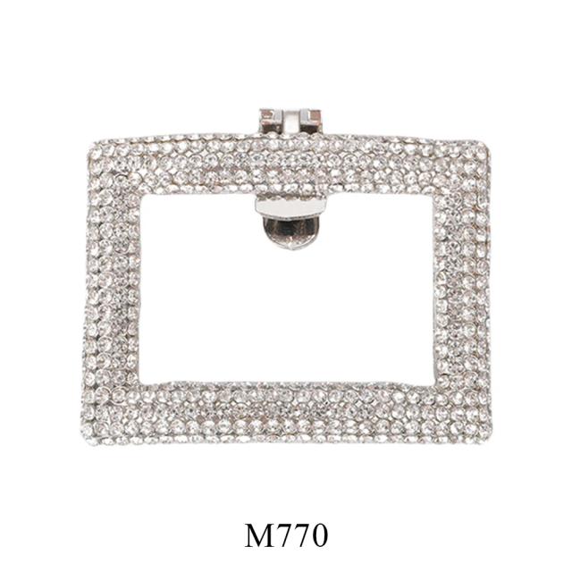 Sapato Clipe Destacável com Rhinestones para DIY - Encantos de Salto e Decorações de Fivela para Noivas - Acessórios de Jóias 2024 - 1 Peça