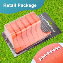 Suporte empilhável de economia de espaço para futebol, bola de futebol, portátil, futebol americano Tee, 6 pcs - Image 4