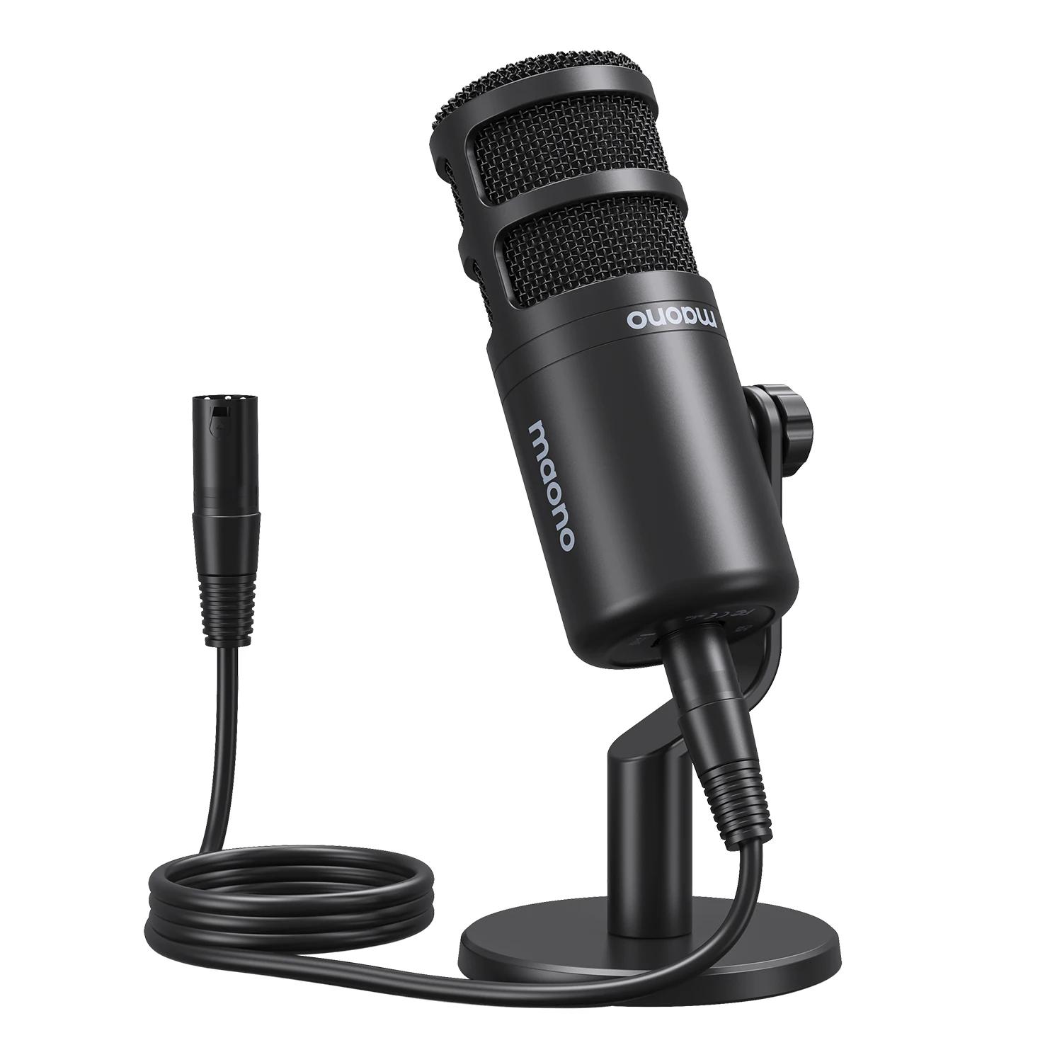 Maono Podcast Dynamic XLR Microfone PC All Metall para Broadcast Recording Streaming Gaming Funciona com Interface de Áudio Mixer Placa de Som PD100 - Image 1
