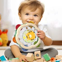 Mão agitando chocalhos para crianças infantis, brinquedos do bebê, instrumentos musicais, música interativa, brinquedos educativos montessori, 6 a 12 meses - Image 2