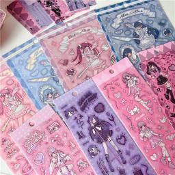 Adesivos decorativos fofos de irmãs, para scrap, diy, decoração de álbum, diário, estética personalizada, ka, papelaria - Image 5