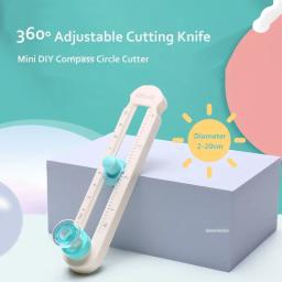 Faca de corte redonda ajustável 360, DIY Compass Circle Cutter, Scrapbooking Cutters, Circular Paper Scrapbooking Cards Cutters - Image 1