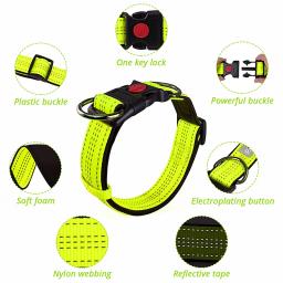 Ajustável Nylon Neck Collar para cães, coleiras tampa, conjunto de tração, correntes reflexivas, Pet fornecimentos, grande, médio, pequeno - Image 1