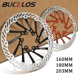 Bucklos rotor de freio a disco hidráulico ultraleve para bicicleta mtb, 160/180/203mm, disco de freio para bicicleta de corrida de montanha e estrada com 6 parafusos grátis - Image 1