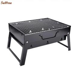 Selfree-churrasqueira dobrável para camping ao ar livre, churrasco, carvão doméstico, utensílios de churrasco, aço preto - Image 5