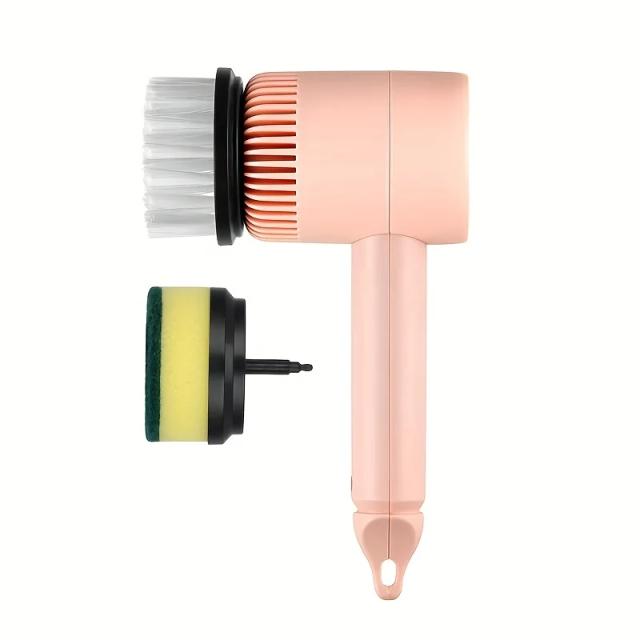 Escova de Limpeza Elétrica Multifuncional com Purificador Rotativo e USB Recarregável para Uso Doméstico