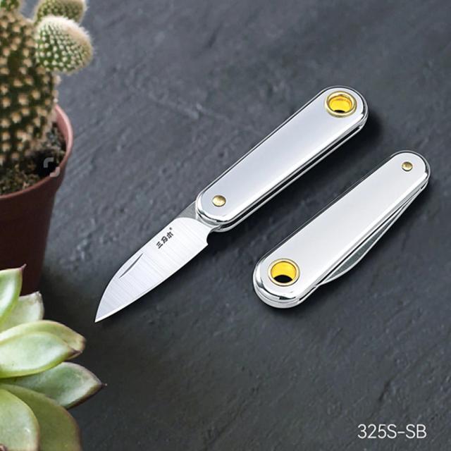 Sanrenmu 325s lâmina 12c27 mini bolso faca dobrável chave presente acampamento ao ar livre resgate edc leve lockless ferramenta faca nova