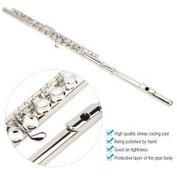 Miwayer-Flauta transversal profissional com caixa, 16 furos abertos fechados, tecla C, concerto instrumento musical, pano de limpeza, luva - Image 2