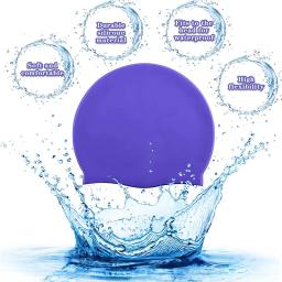 Toucas de natação para adultos, para homens e mulheres, à prova d'água, alta elasticidade, silicone, cobertura para piscina, orelhas, cabelo longo, grandes chapéus de natação, látex - Image 2