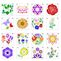 8/16/30 pçs estênceis para pintura de tela em madeira reutilizável estêncil arte modelo diy folhas florais desenho modelos estênceis - Image 6