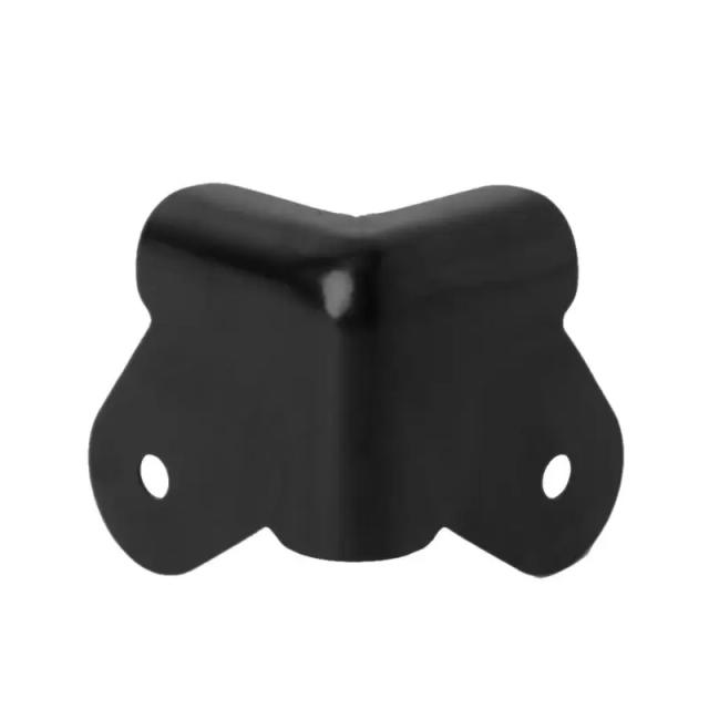 Proteção Redonda em Metal para Amplificadores de Guitarra - Conjunto com 4 Peças de Armadura Angular Preta