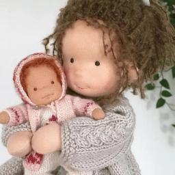 Bonito algodão macio brinquedos de pelúcia waldorf artesanal recheado embalagem bonecas melhor boneca de pelúcia fabricchanging caixa crianças presentes aniversário - Image 6